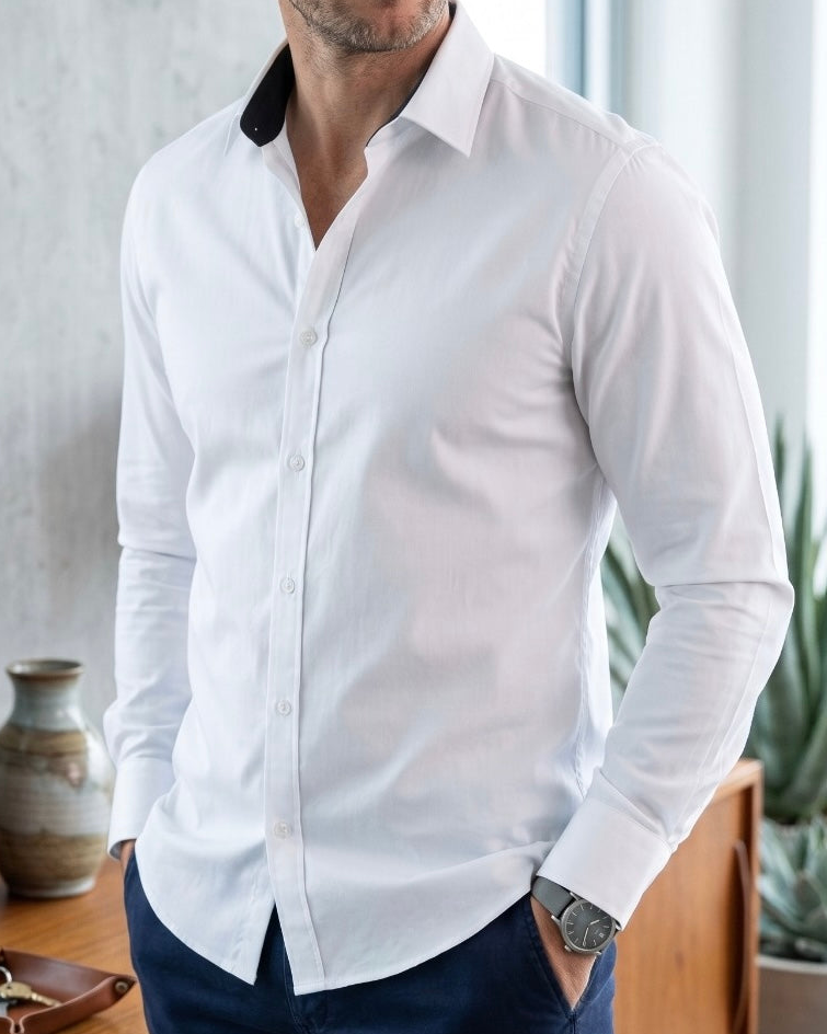 Formal Cotton Shirt - White