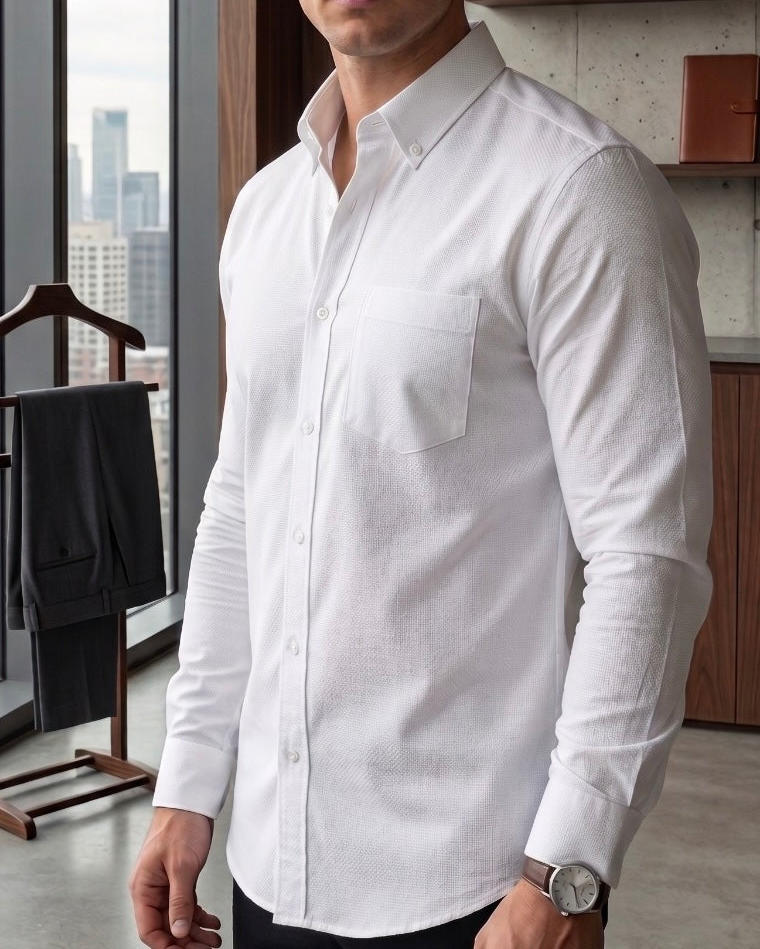 Oxford Lenin Shirt - White