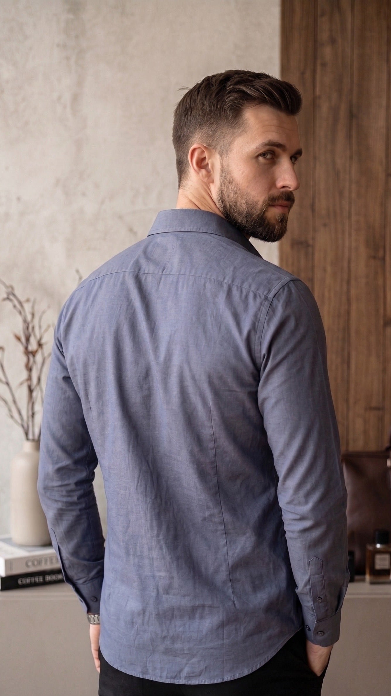 Formal Cotton Shirt - Blue